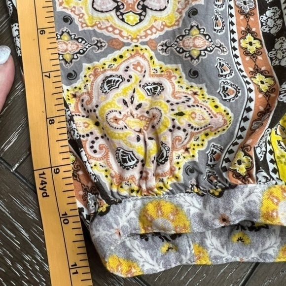 Fig And Flower for Anthropologie Multi Pattern Flowy Top - Picture 12 of 12